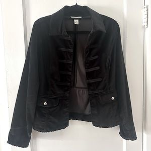 Sold ✅ WHBM Velvet Military Band Jacket Size 10